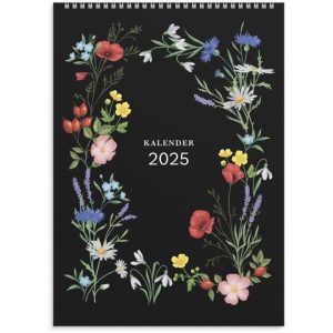 Väggkalender Illustrerad blomster 2025