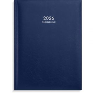 Veckojournal 2026 blå