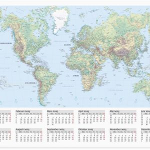 Väggblad Världskarta 2025