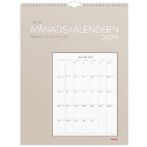 Väggkalender Stora Månadskalendern 2025