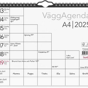 Väggkalender Väggagenda A4 2025