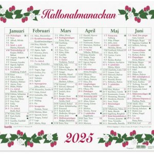 Väggkalender Stora Hallonalmanackan 2025