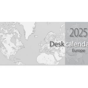 Desk calendar Europe 2025