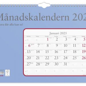 Väggkalender Månadskalendern 2025