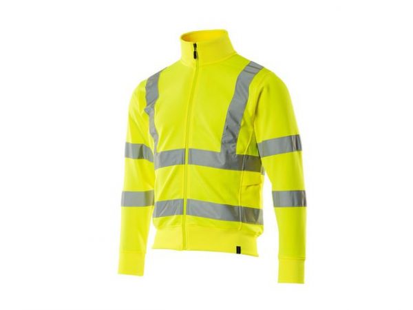 Sweatshirt Med Blixtlås Hi-Vis Gul XL