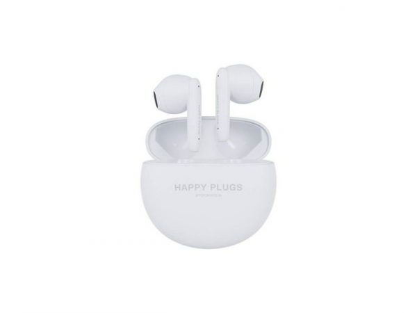 Hörlur+Mic HAPPY PLUGS Joy Lite vit