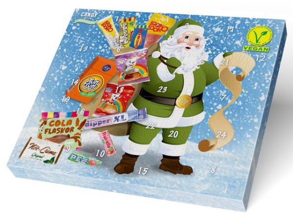 Godis Julkalender Vegan 1-24 luckor 358g