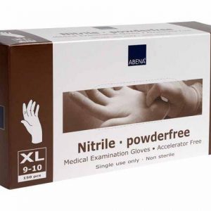 Nitrilhandske acc./pfri vit XL 150/fp